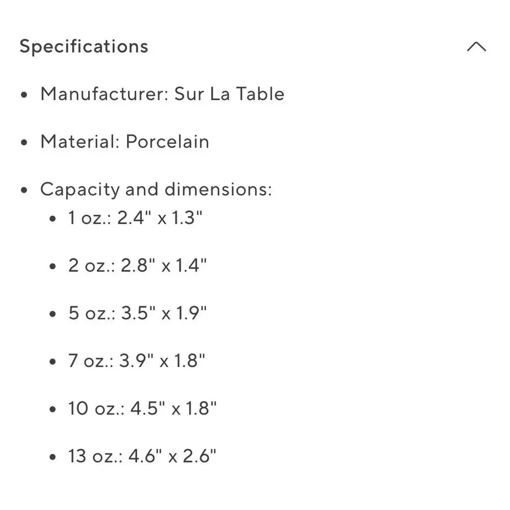 Sur La table set of 3 ramekins various sizes